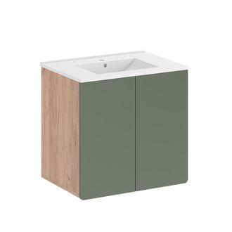 Vicco Conjunto De Muebles De Ba&ntilde;o Izan, Goldkraft Roble/verde