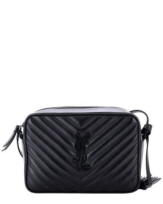 Saint Laurent Black Matelasse Chevron Leather Lou Camera Bag Small (Authentic Pre-Loved)