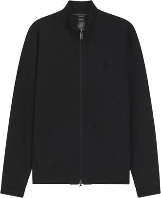 HUGO BOSS Zip-through Sweatshirt - Heren - Vesten met rits - Zwart - M - Hoodies & sweatvesten