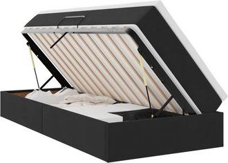 vidaXL Storage Bed with Mattress Black 100 x 200 cm Velvet vidaXL