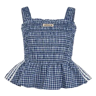 adidas (WMNS) adidas Plaid Vest Asia Sizing Blue KX7035
