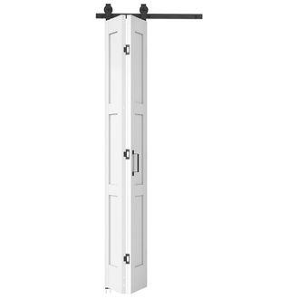 HOMCOM Homcom Porta Scorrevole A Muro Con Binario E Maniglia 71x213 Cm Bianco
