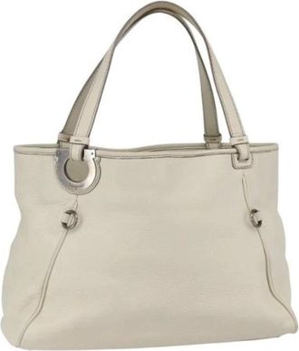 Ferragamo Pre-owned Handbags, female, White, Size: ONE SIZE Pre-owned Leather Handbag
