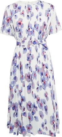 BOSS Abito a fiori con cintura - Bianco