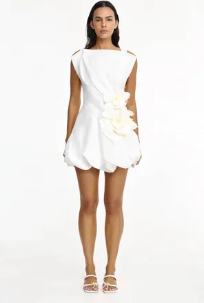 Acler Falldon Mini Dress In White