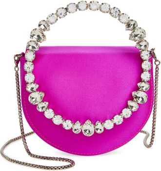 L'Alingi Mini Lily Satin Clutch in Hot Pink at Nordstrom