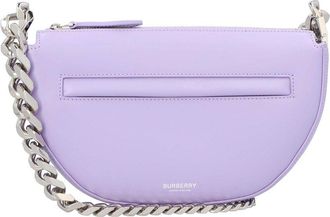 Burberry Purple Calfskin Olympia mini shoulder bag, Never Carried (Authentic Pre-Loved)