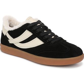 Vince Oasis Genuine Shearling Lined Sneaker in Black at Nordstrom, Size 7.5