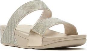 FitFlop Lulu ShimmerGlitz Slide Sandal in Platino at Nordstrom Rack, Size 10