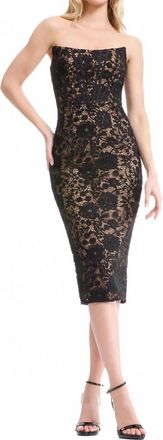 Dress The Population Cosette Midi Dress In Black