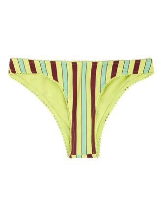 Damson Madder striped bikini bottom - women - Polyamide/Elastane/Polyester/Elastane - 6 - Yellow