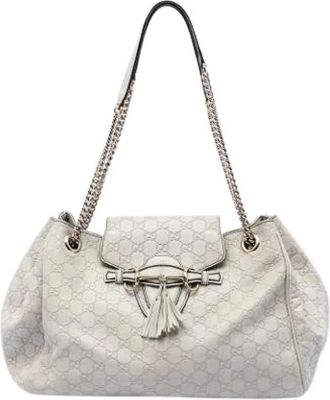 Gucci Pre-owned Shoulder Bags, female, White, Size: ONE SIZE Pre-owned The Emily Shoulder Bag