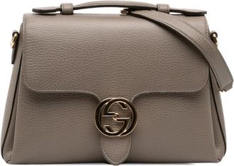 Gucci Pre-owned Gucci Small Dollar Calf Interlocking G Satchel Ladies EXM658KEBKF5KH7D