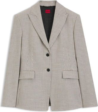 HUGO BOSS Asmalla Blazer - Heren - Blazers - Beige - 3XS - Katoen - Jassen