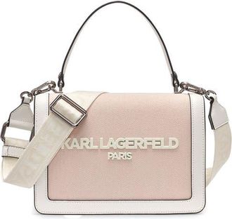 Karl Lagerfeld Simione Canvas Satchel in Pink/canvas at Nordstrom
