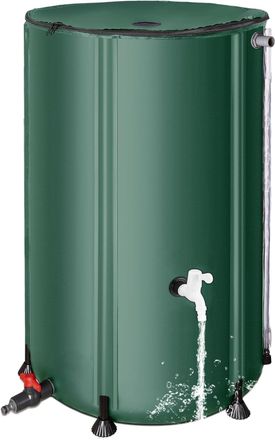 OEM Barriles Para Recoger Agua De Lluvia De Canalones - Sistema Plegable De Recogida De Agua De Lluvia Con Filtro, Dos Grifos Y Kit De Rebosadero - 100 Li