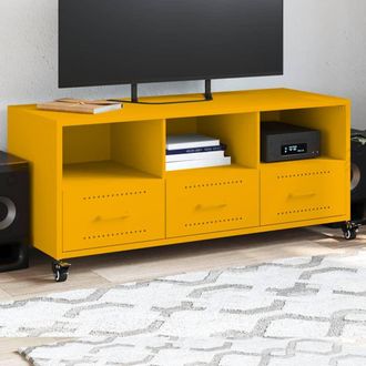 Berkfield Home TV Cabinet Mustard Yellow 100.5x39x43.5 cm Steel