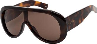 Gucci Gafas de sol con montura rectangular - Accessories - Mujer - Marr&oacute;n - ONE SIZE