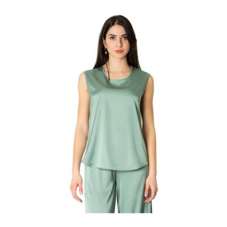 D.exterior Top in raso - - Tops - Donna - Verde - M