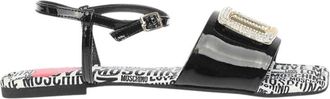 Moschino BlackWhite Embellished Sandals