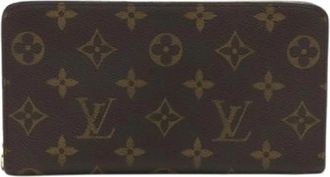 Louis Vuitton Pre-owned Monogram Zip Long Wallet - Dames - Vintage Accessoires - Bruin - ONE Size - Vintage