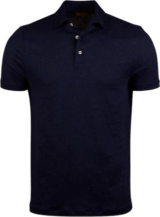 Stenstr&ouml;ms Linnen Polo Shirt - Heren - Polos - Blauw - M - Linnen - Tops