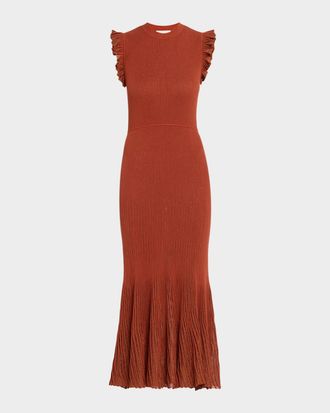Ulla Johnson Noelle Sparkly Sleeveless Midi Dress