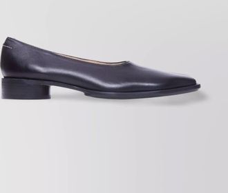 Maison Margiela leather square-toe ballet shoes