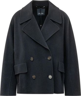 Max Mara Smmadele Jas - Dames - Mantel - Blauw - S - Wol - Jassen