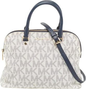 Michael Kors Tweedehands leren handtassen - Dames - Vintage Schoudertas - Blauw - ONE Size - Vintage