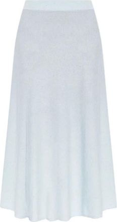 Lisa Yang Torie Skirt - Dames - Midirokken - Blauw - XS - Kasjmier - Rokken
