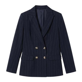 Emme Di Marella Emme DI Marella - Piega Blazer - Dames - Jassen - Blauw - Maat: S Viscose