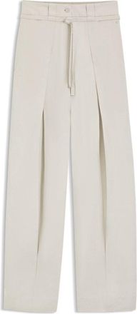 BOSS Relaxed-fit trousers in cotton and linen