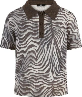 Riani Zebra Strickpolo - Dames - Polos - Veelkleurig - S - Leer - Tops