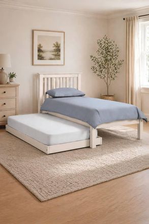 Julian Bowen Barcelona Hideaway Trundle Bed in White | Size: Single