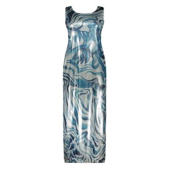 Alberta Ferretti Long dress with wide straps - female - Alberta Ferretti - Maxi Dresses - Blue - XL - Dresses