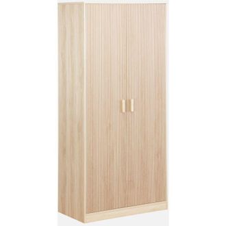 Sweeek Sweeek - Guardaroba armadio decorazione legno 1 asta appendiabiti 2 porte