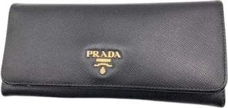 Prada Pre-owned Wallets, female, Black, Size: ONE SIZE Pre-owned Fabric Wallet