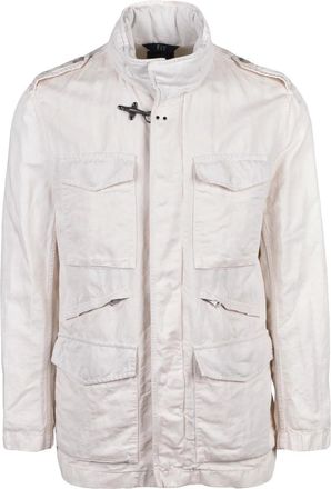 Fay Cream Cotton Linen Saharan Jacket