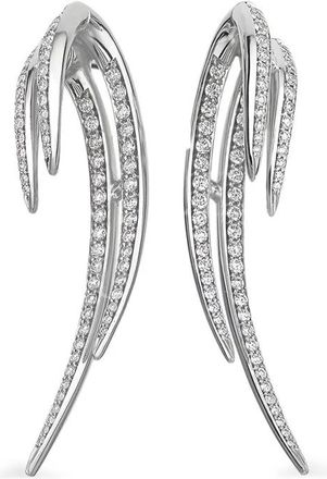 Shaun Leane 18K white gold and palladium Hook diamond earrings