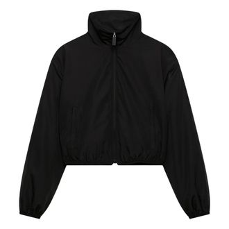 GCDS Chaqueta Corta Cortavientos de Nailon Essentials - Jackets - Mujer - Negro - XS