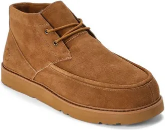 Dearfoams Fireside Craft Stitch Water Repellent Chukka Boot in Chestnut at Nordstrom, Size 13