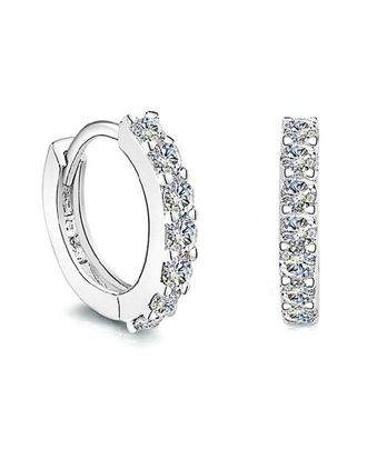 Liv Oliver Silver Plated Cz Earrings
