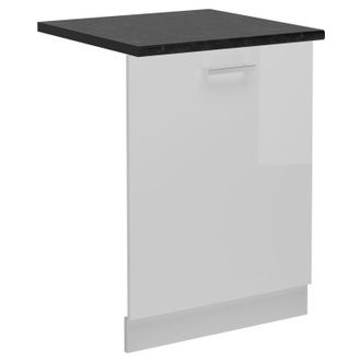 Vicco Tapa del lavavajillas R-Line, Blanco alto brillo, 60 cm, ET Antracita, Vicco