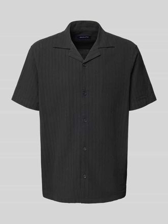 Christian Berg Regular Fit Freizeithemd mit 1/2-Arm in Black, Gr&ouml;&szlig;e XL