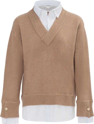 Miso 2-in-1 gebreide trui voor dames (Beige)