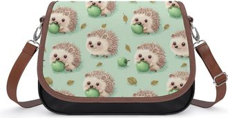 Generic Hedgehogs Cute Small Womens Crossbody Bags Shoulder Handbag with Adjustable Strap for Travel