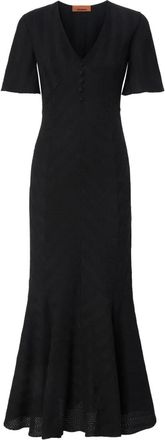 Missoni Abito midi con scollo a V - Nero