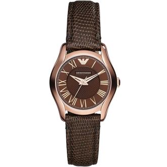 Emporio Armani Accessoires, Dames, Roze, ONE Size, Leer, Klassiek Horloge