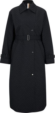 HUGO BOSS Womens Pelkate Textured Puffer Coat in Black - Size 18 UK